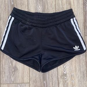 black adidas shorts